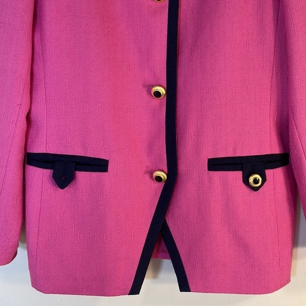 Kasper For A.S.L Button Front Color Block Jacket … - image 4